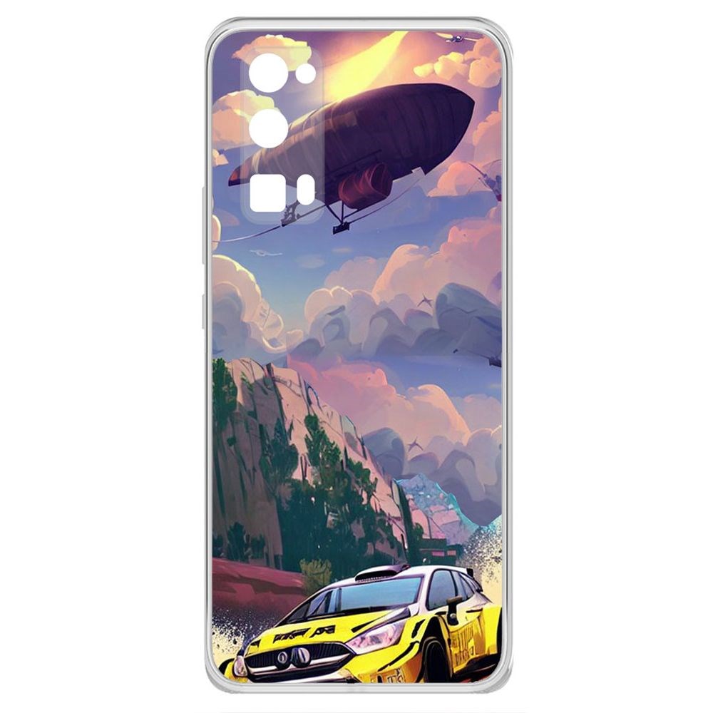 

Чехол-накладка Krutoff Clear Case Гонка для Honor 30 Pro