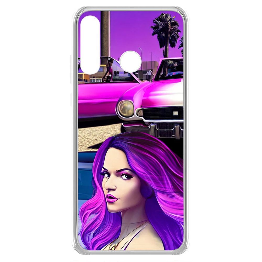 

Чехол-накладка Krutoff Clear Case Жизнь в розовом для Honor 20E