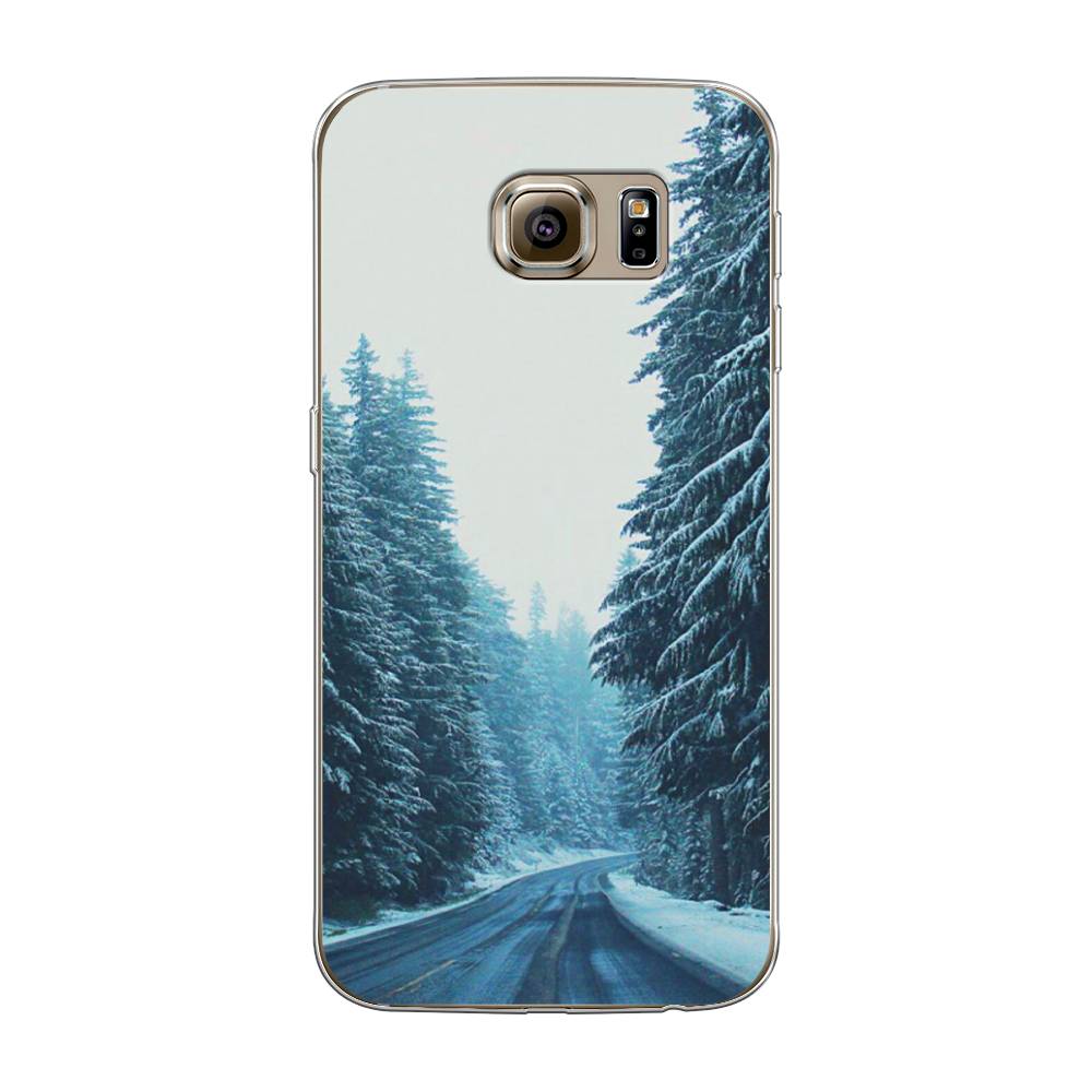 

Чехол на Samsung Galaxy S6 "Зима 9", Бежевый;голубой;черный, 24350-2