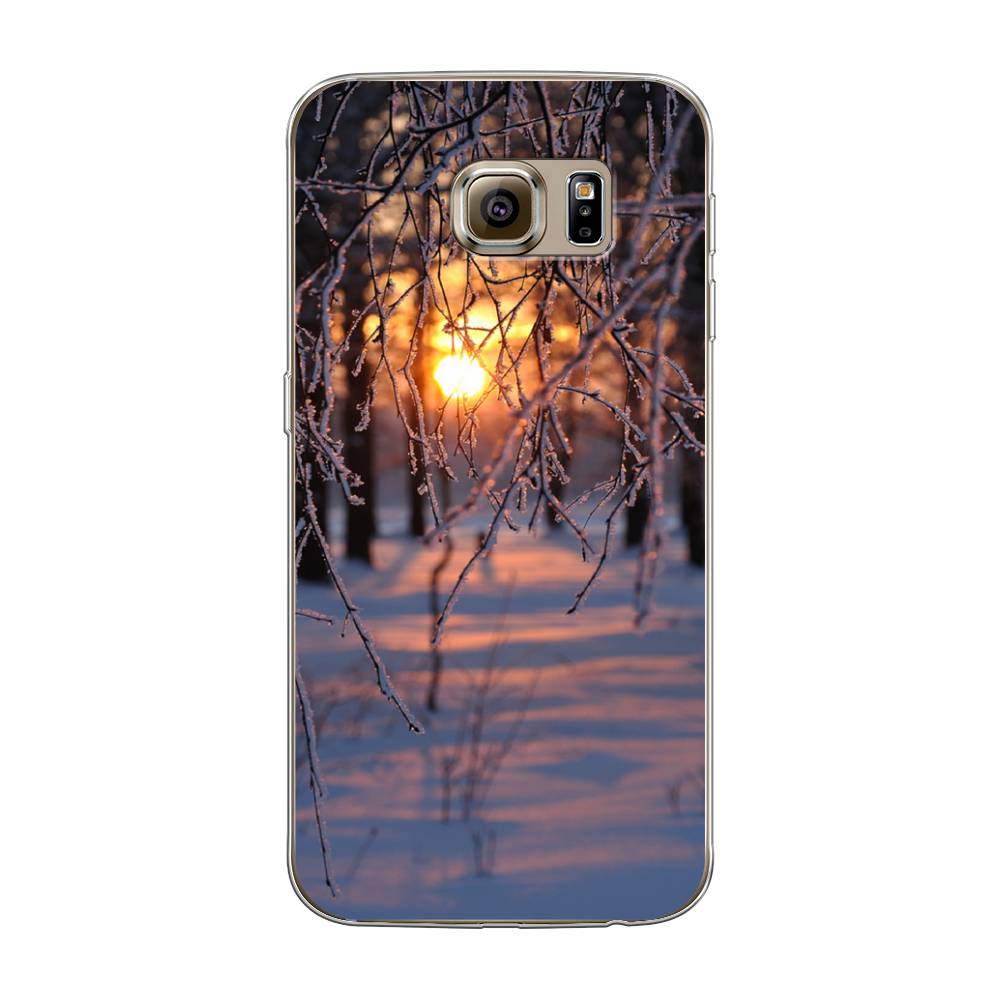 

Чехол на Samsung Galaxy S6 "Зима 7", Оранжевый;розовый;черный, 24350-2