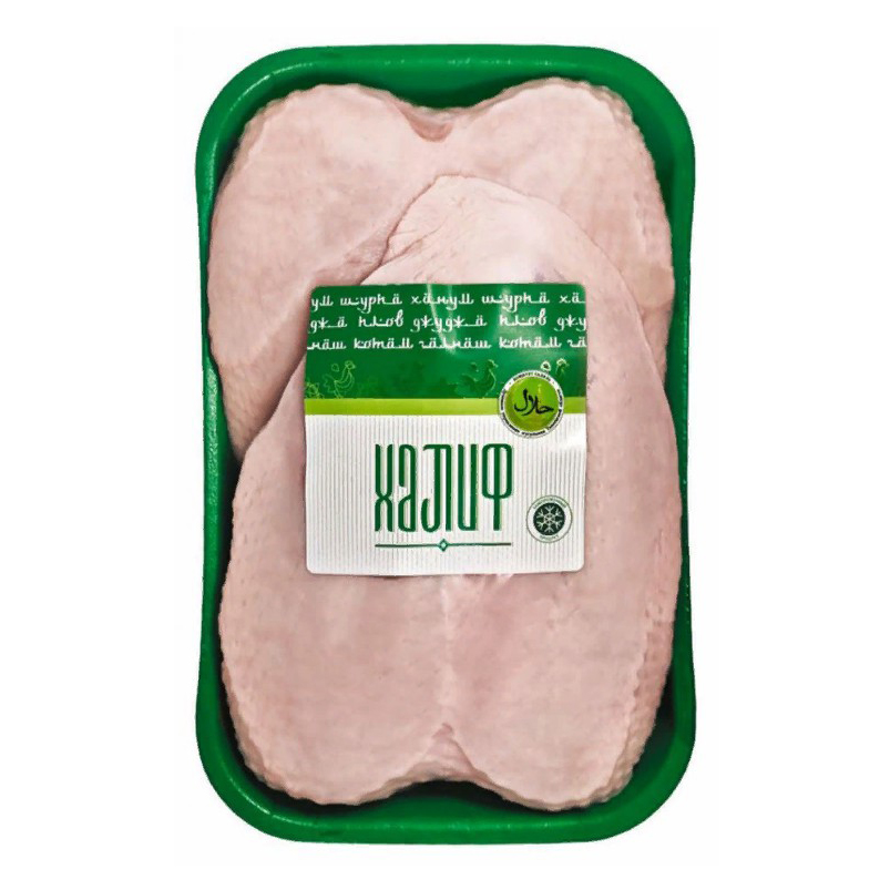 

Грудка куриная с кожей Халиф халяль охлажденная +-850 г