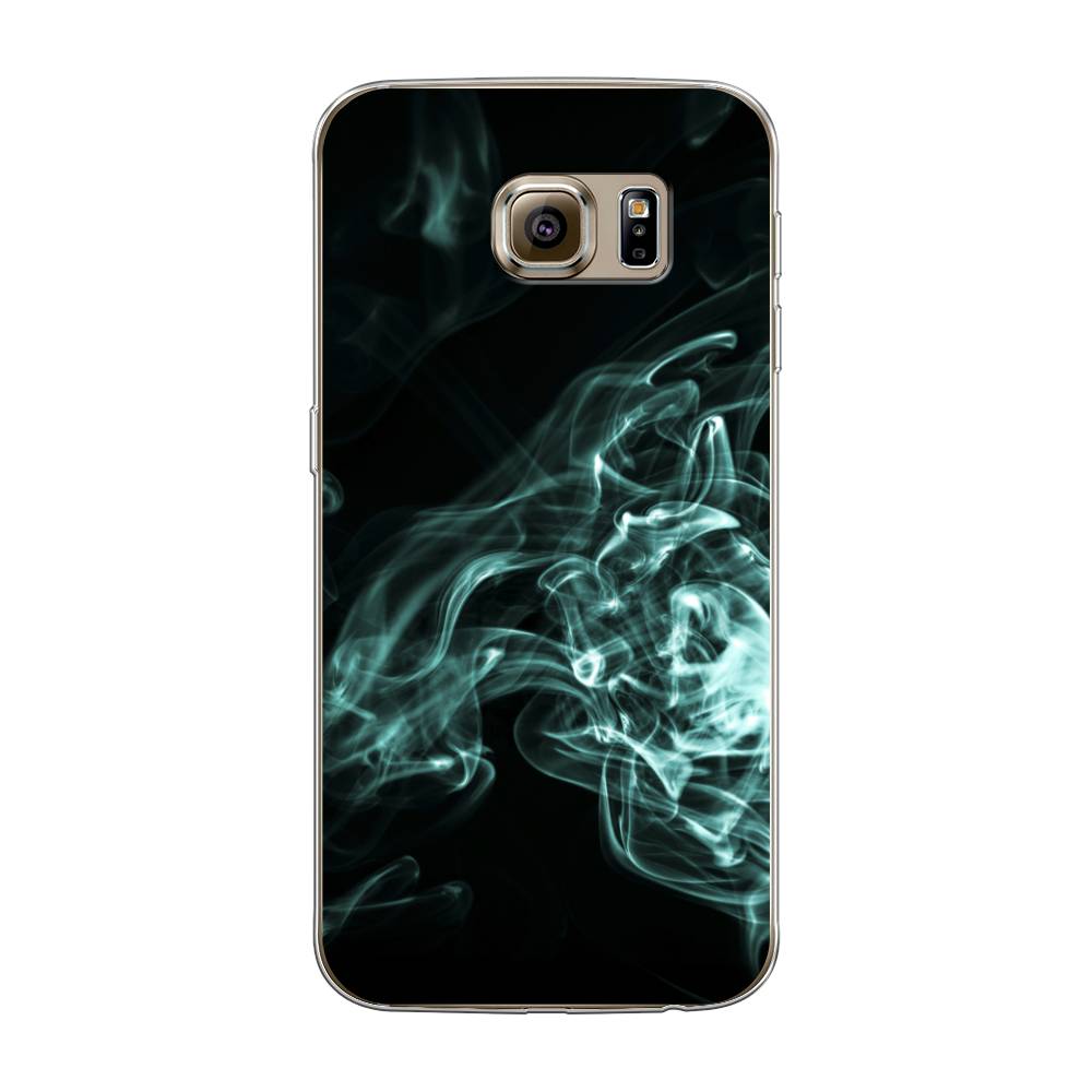 

Чехол на Samsung Galaxy S6 "Дым", Голубой;черный, 24350-3