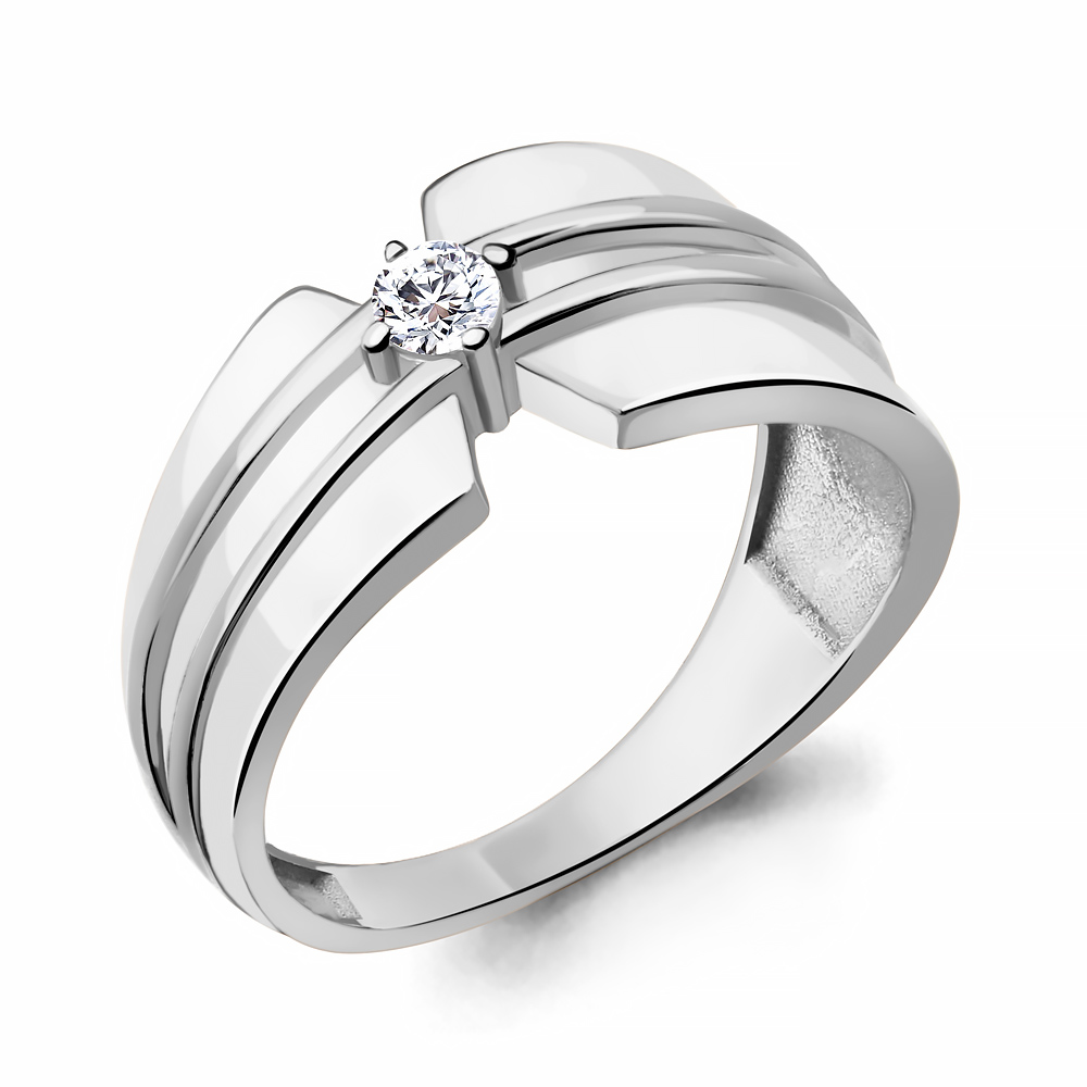 

Кольцо из серебра с фианитом Aquamarine Aquamarine 67167А_925_р р. 18, 67167А_925_р
