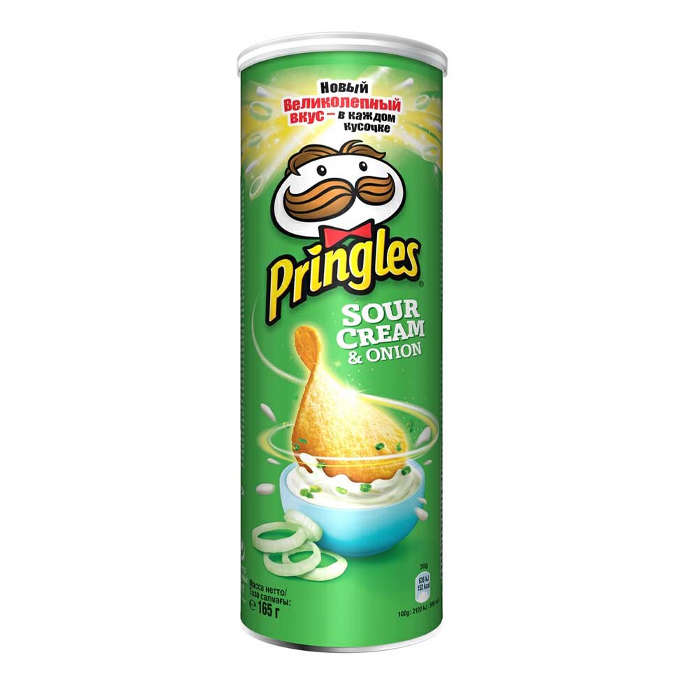 Чипсы Pringles картофельные со вкусом сметаны и лука 165 г
