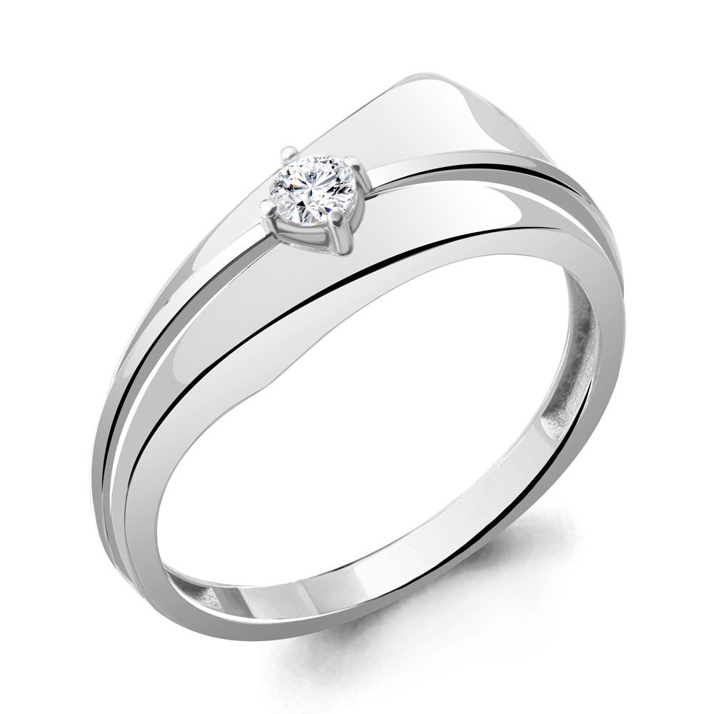 

Кольцо из серебра с фианитом Aquamarine Aquamarine 67165А_925_р р. 21, 67165А_925_р