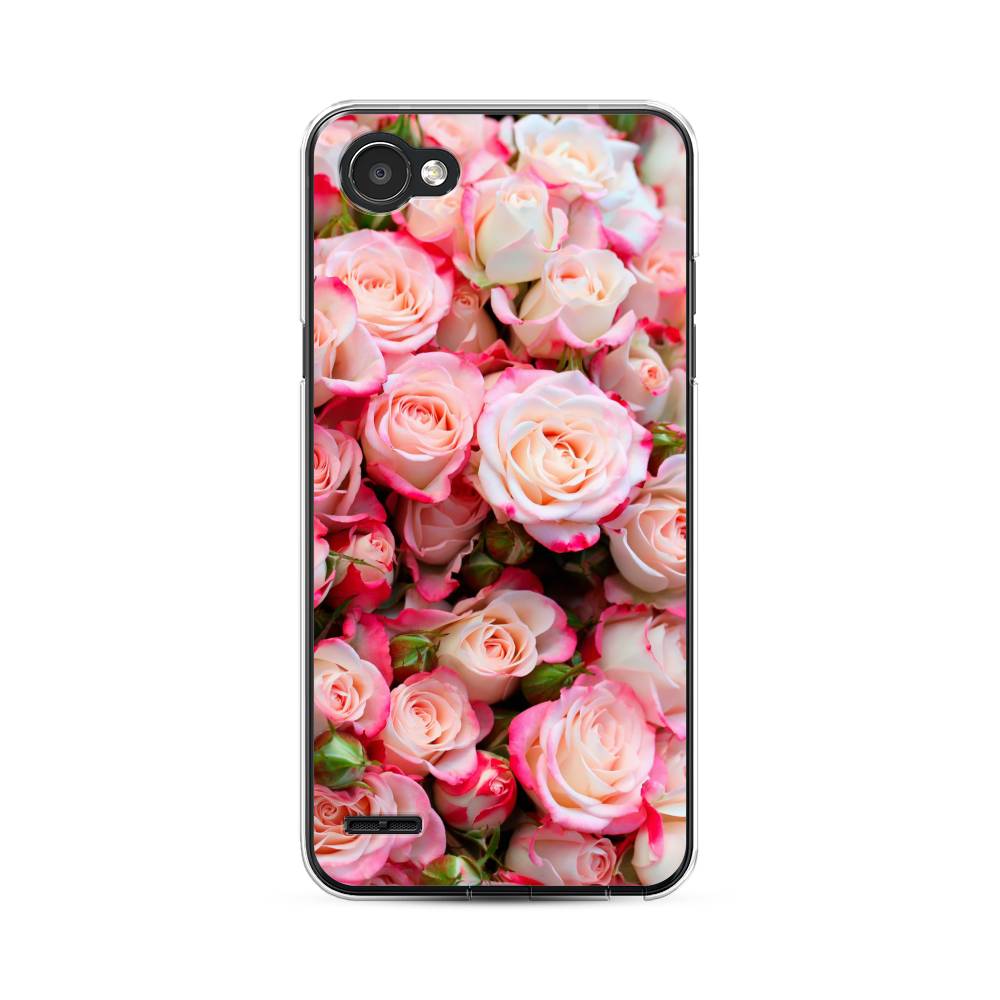 

Чехол для LG Q6 "Много роз", Розовый, 83150-2
