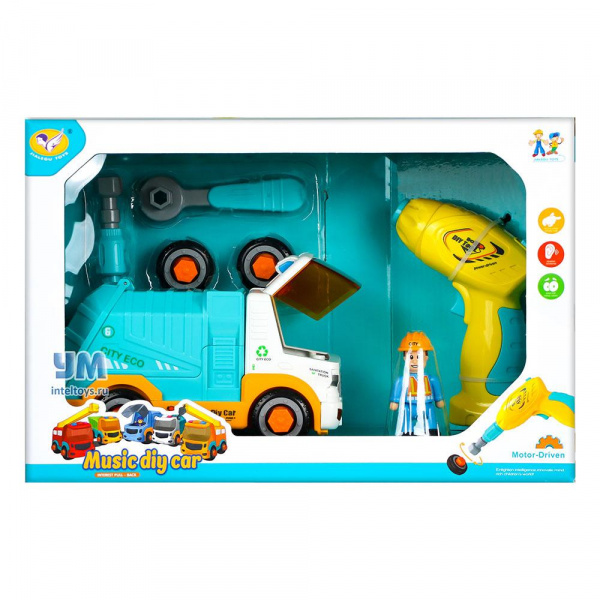 фото Игровой набор jialegu toys мусоровоз, с шуруповертом, 34 см, к-c22698/a1373868m-w