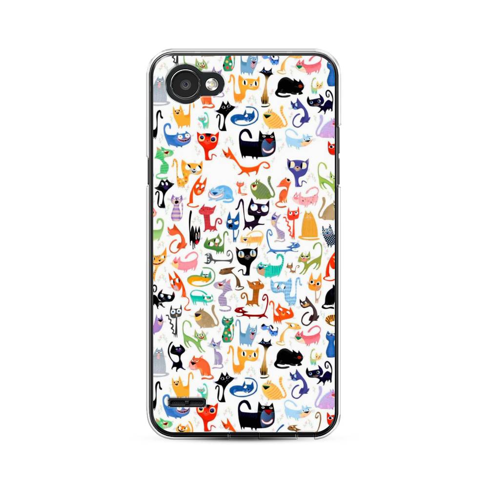 

Чехол для LG Q6 "Цветные коты", Разноцветный, 83150-1