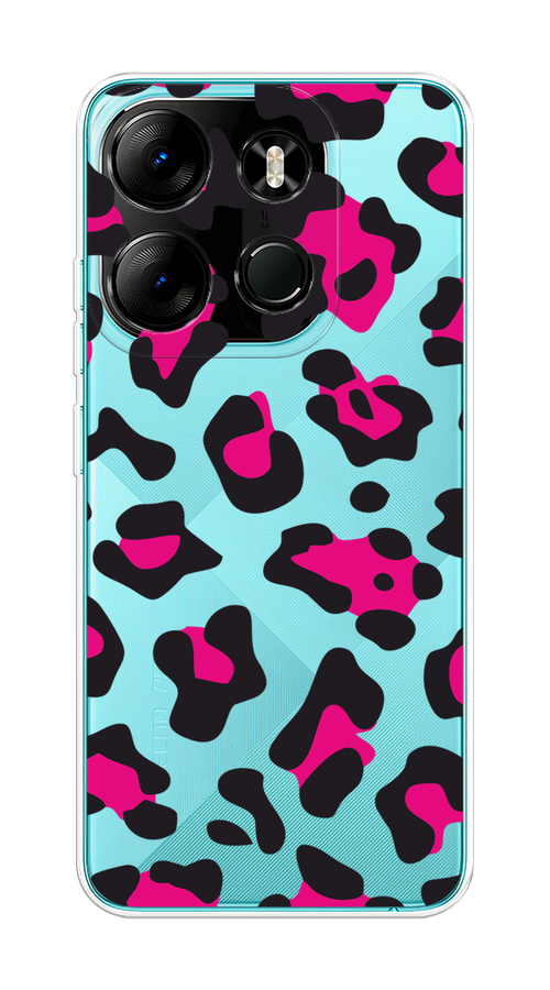 

Чехол на Tecno Spark Go 2023/Pop 7 Pro "Pink cow spots", Черный;розовый, 3103750-1