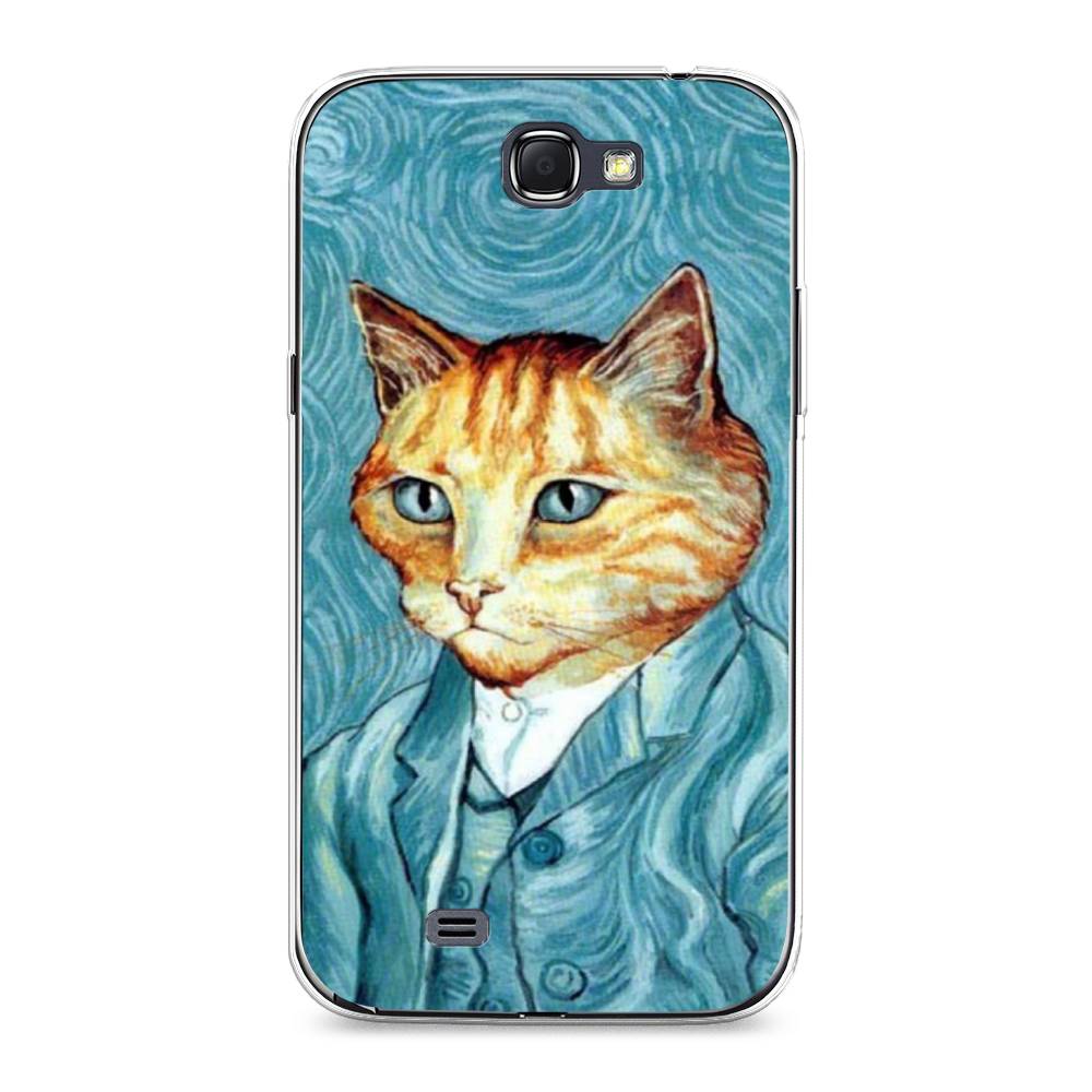 

Чехол Awog на Samsung Galaxy Note 2 / Самсунг Note 2 "Кот Ван Гог", Голубой;коричневый, 23250-2