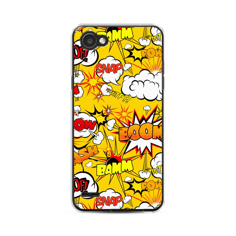 

Чехол на LG Q6 "Поп Арт эффекты", Желтый;белый;оранжевый, 83150-6
