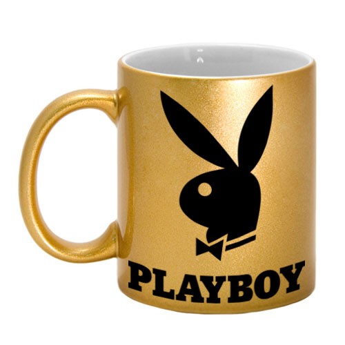 фото Кружка золотая "playboy" фабрика сувениров