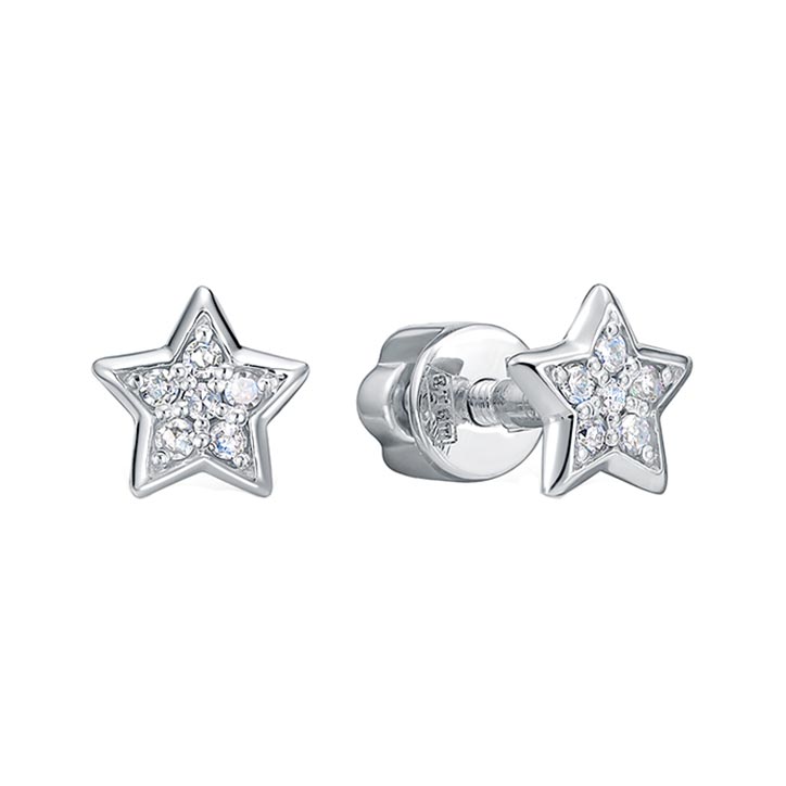 

Серьги из белого золота с бриллиантом Vesna jewelry 42250-251-01-00, 42250-251-01-00