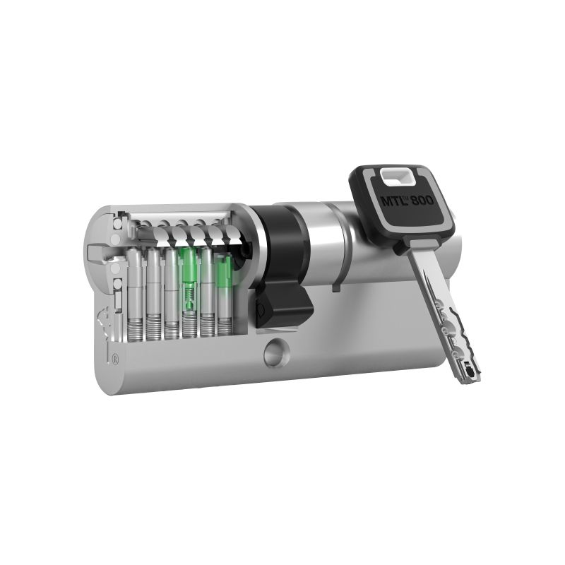 Цилиндровый механизм Mul-T-Lock MTL800 110 (55x55) ключ-ключ никель флажок