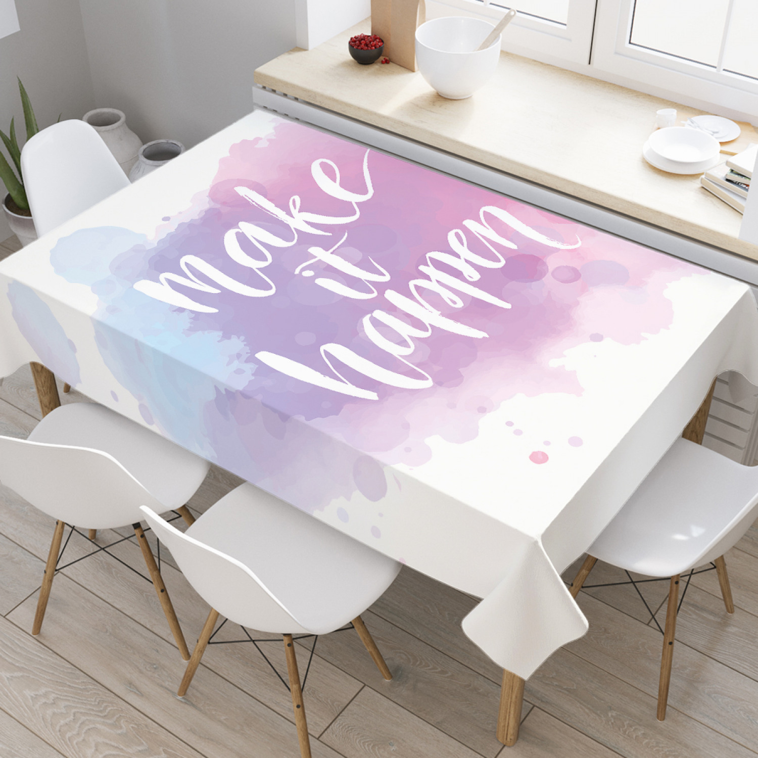 

Скатерть прямоугольная JoyArty "Осуществление желаний" из оксфорда, 120x145 см, Осуществление желаний