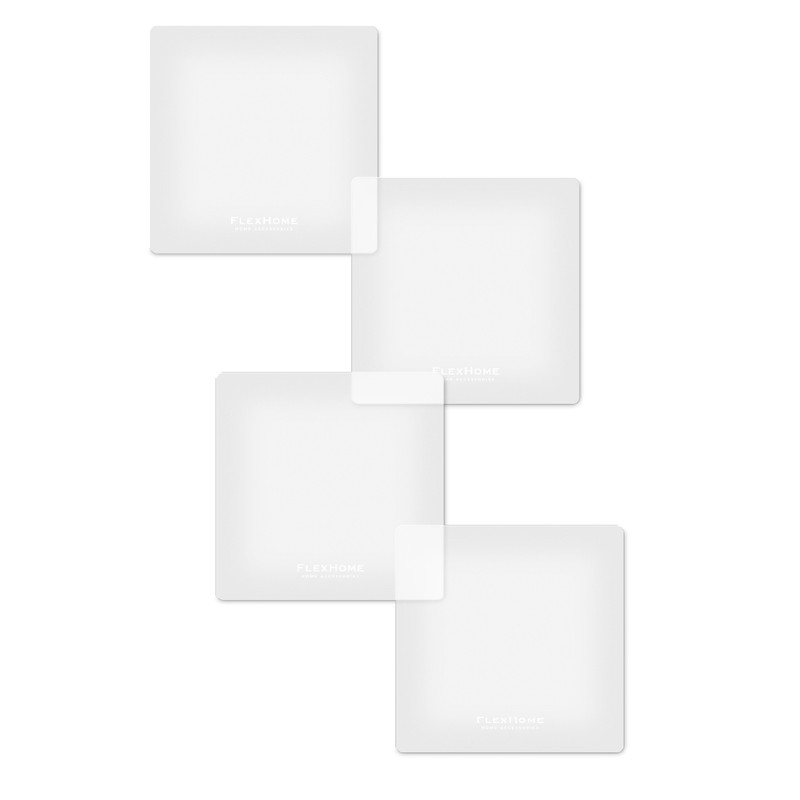 

Набор из 4-х квадратных силиконовых костеров FlexHome 10х10 см прозрачный, FH-KSS-01