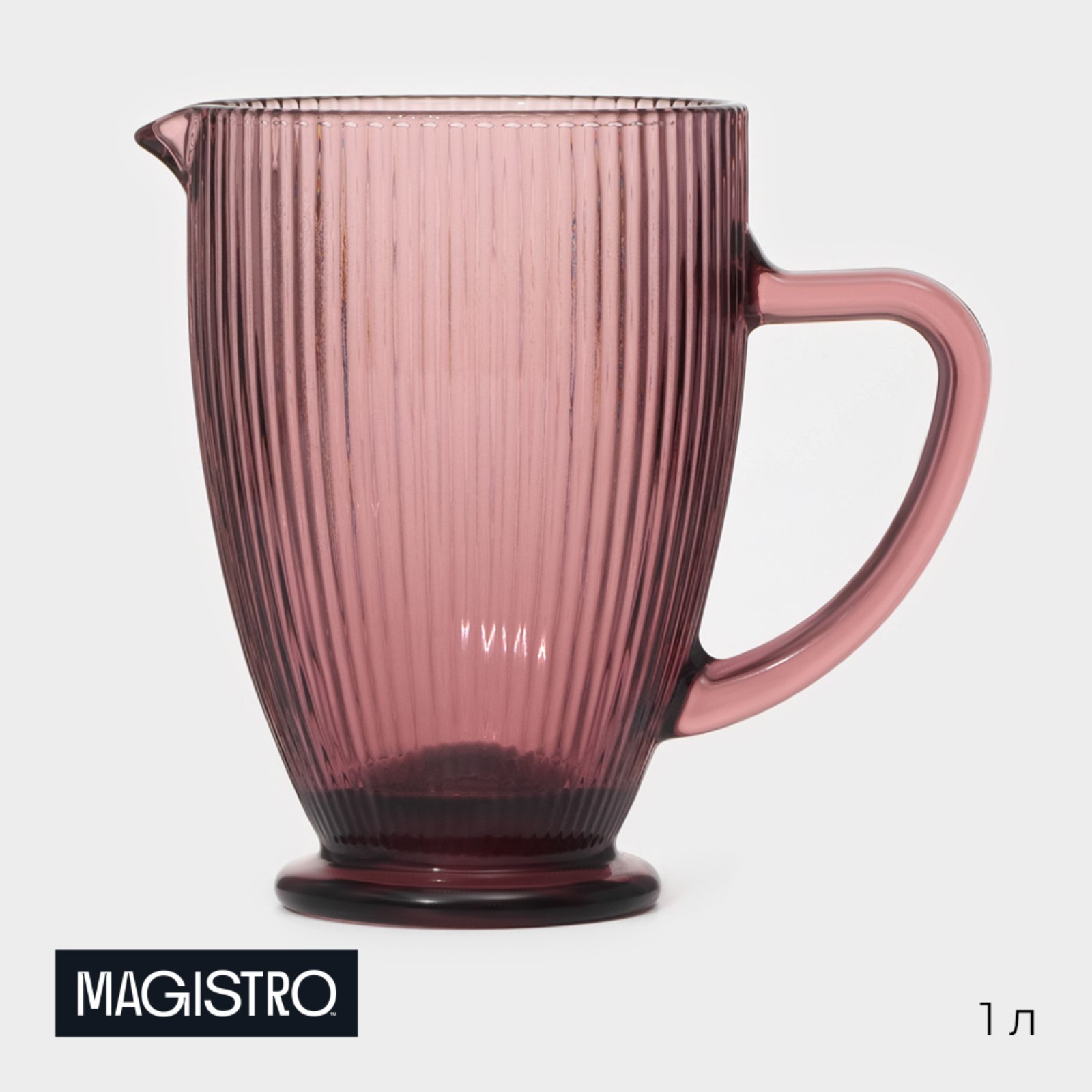 

Кувшин Magistro Грани 1 л розовый, "Грани"
