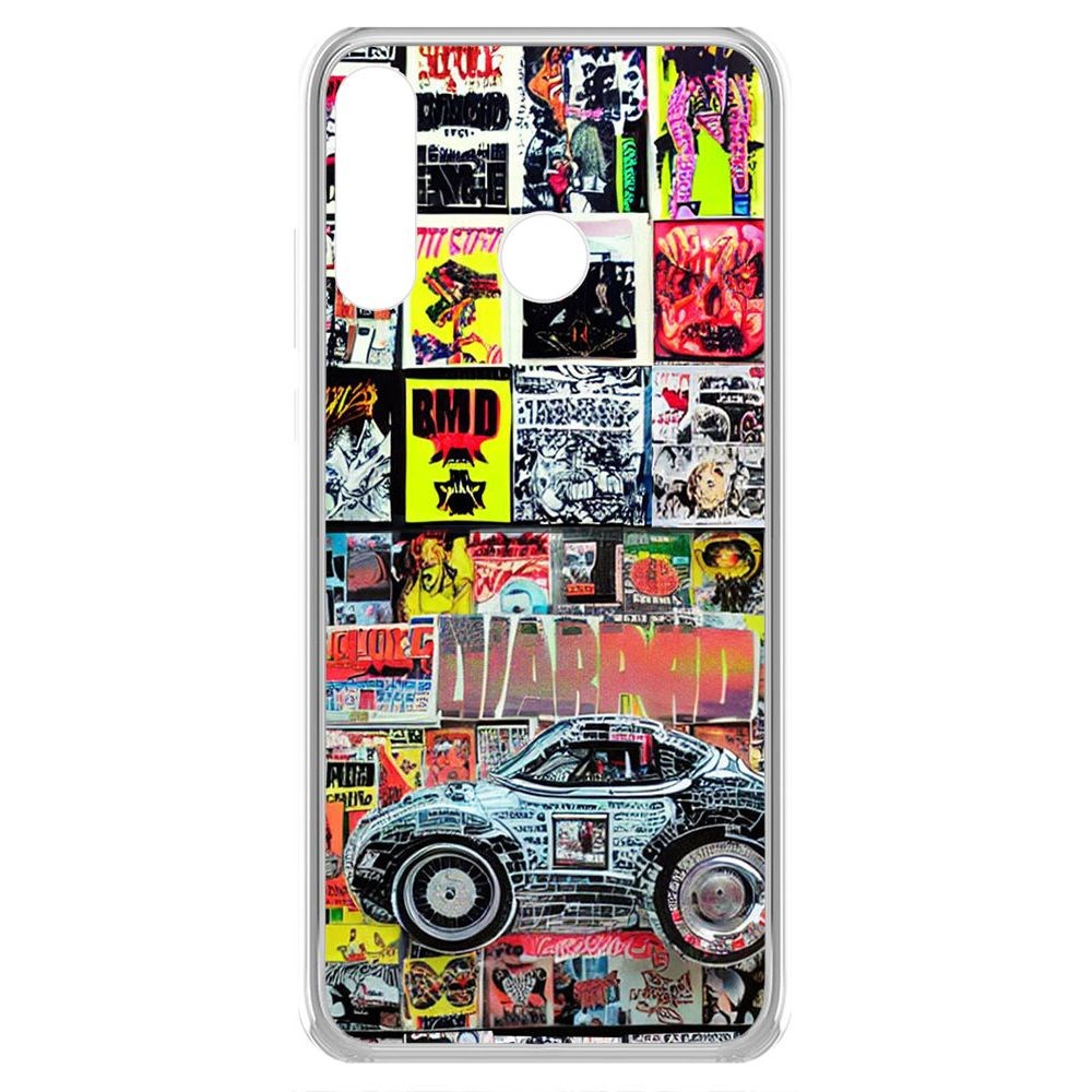 

Чехол-накладка Krutoff Clear Case Автопамфлет для Honor 20S