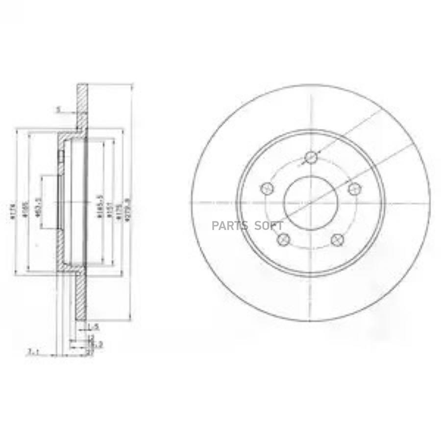 

Тормозной диск Delphi BG3663C
