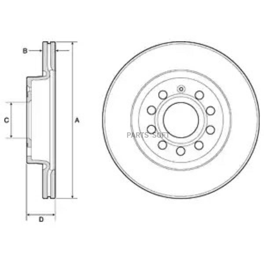 

Тормозной диск Delphi BG3832C