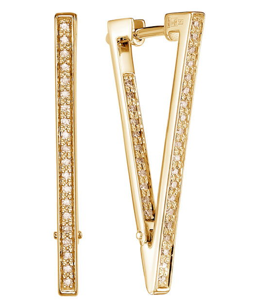 

Серьги из желтого золота с бриллиантом Империал S2554-330, S2554-330