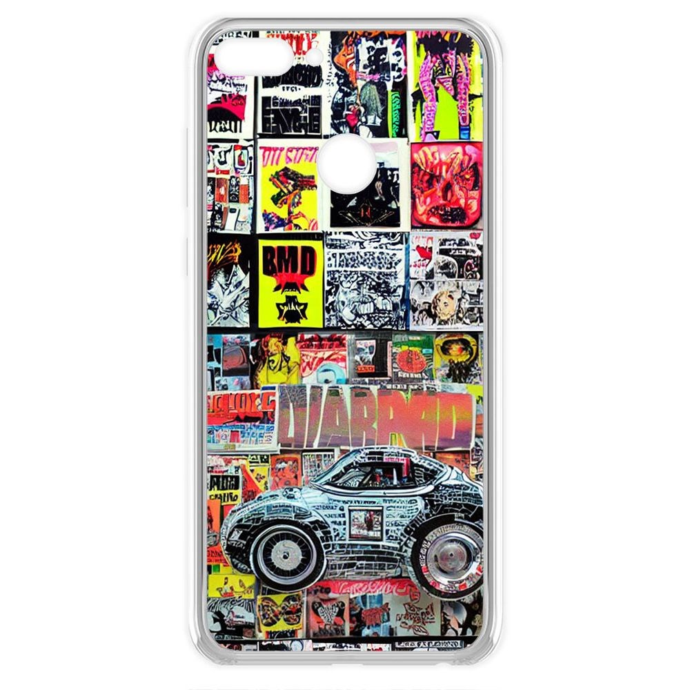 

Чехол-накладка Krutoff Clear Case Автопамфлет для Huawei P Smart