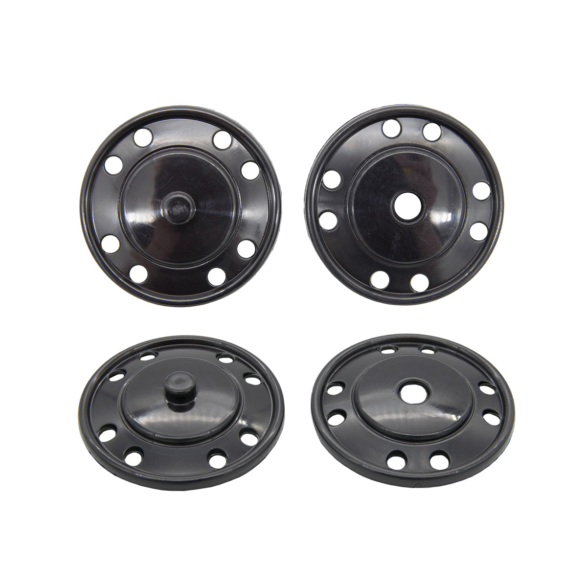 

Кнопки для одежды пришивные пластиковые, BIG, 13-1329-14/BLACK-54/set, 35мм (черный), 4 шт