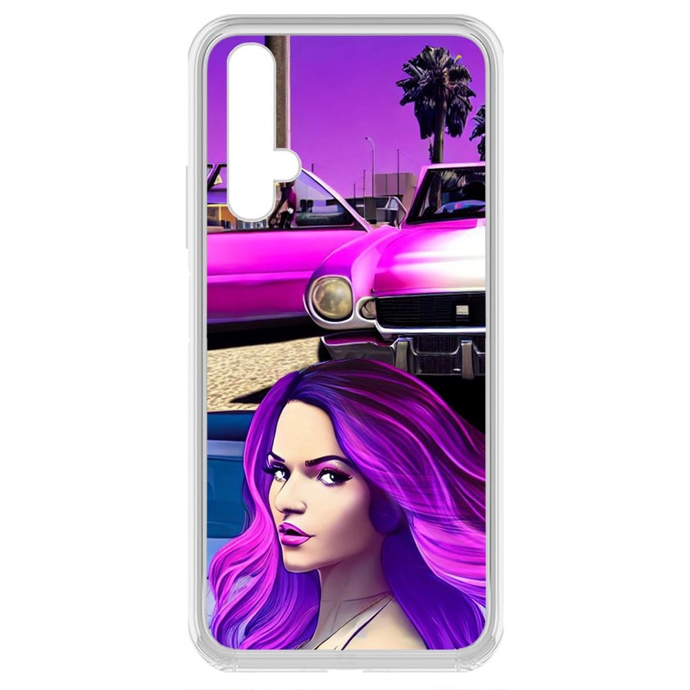 

Чехол-накладка Krutoff Clear Case Жизнь в розовом для Honor 20