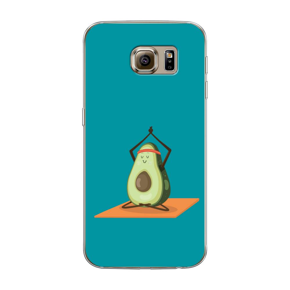 

Чехол на Samsung Galaxy S6 "Расслабься с авокадо", Голубой, 24350-6