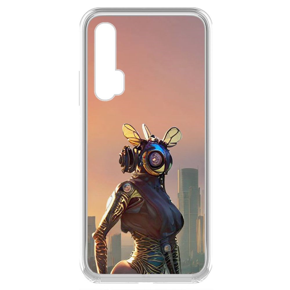 

Чехол-накладка Krutoff Clear Case Женщина-киберпчела для Huawei Nova 5T