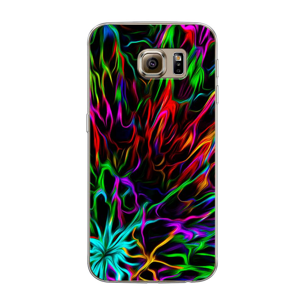 

Чехол на Samsung Galaxy S6 "Разноцветные разводы", Голубой;зеленый;оранжевый, 24350-3