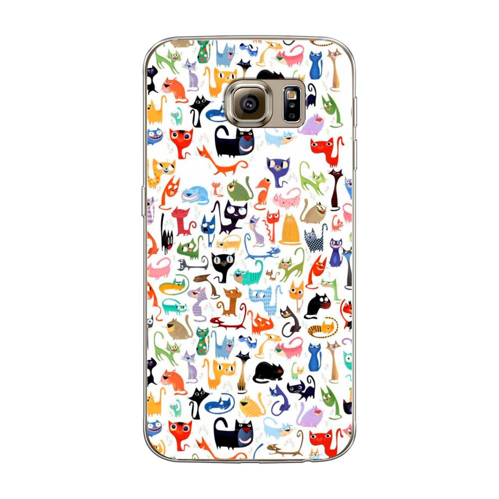 

Чехол на Samsung Galaxy S6 "Цветные коты", Разноцветный, 24350-1