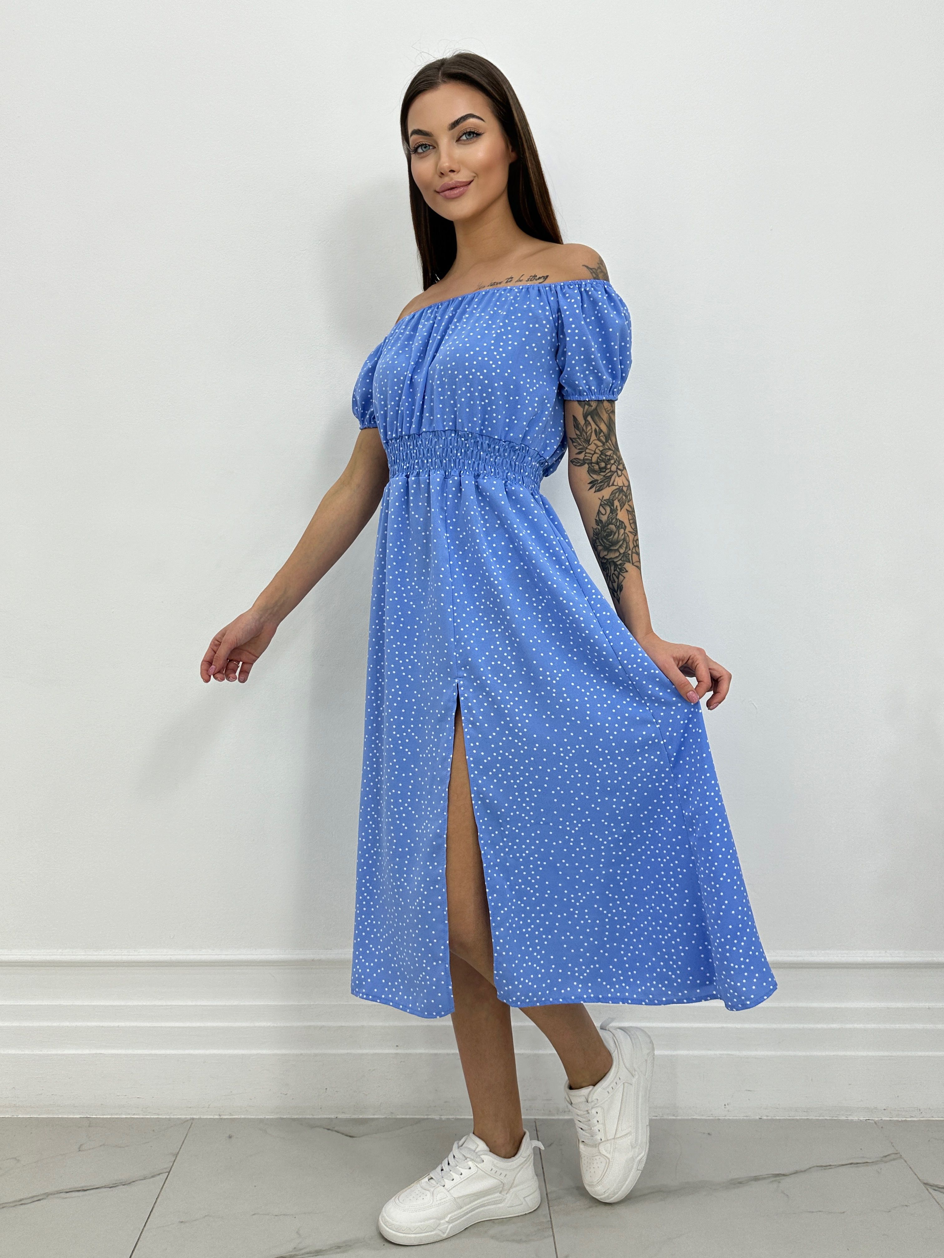 Платье женское BELUXSTAR PLAT-AMELIY голубое 52 RU