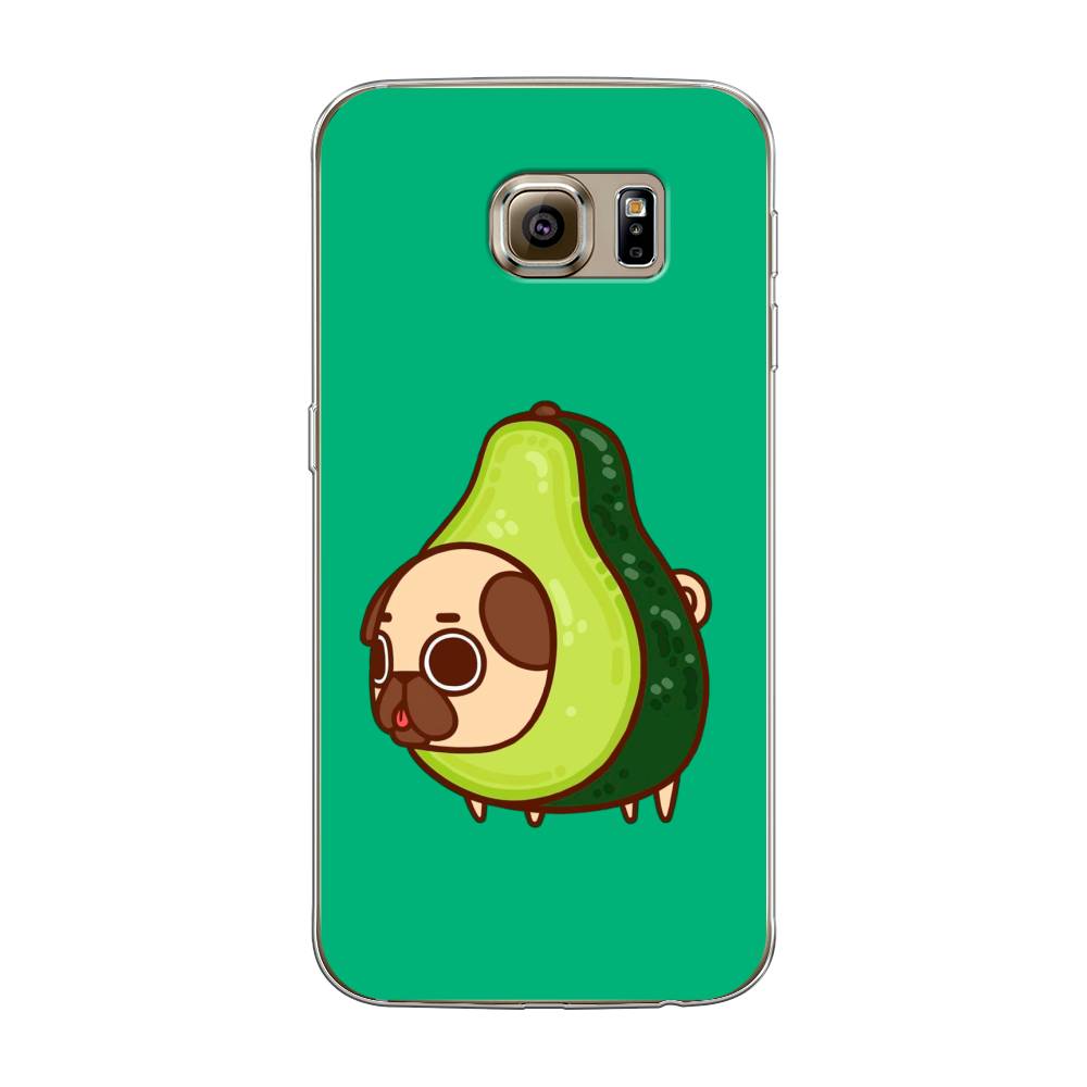 

Чехол на Samsung Galaxy S6 "Мопс авокадик", Зеленый, 24350-1