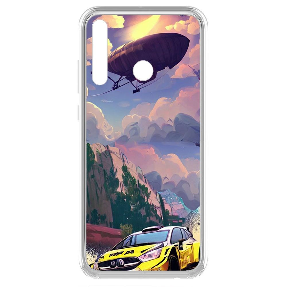 

Чехол-накладка Krutoff Clear Case Гонка для Honor 20i