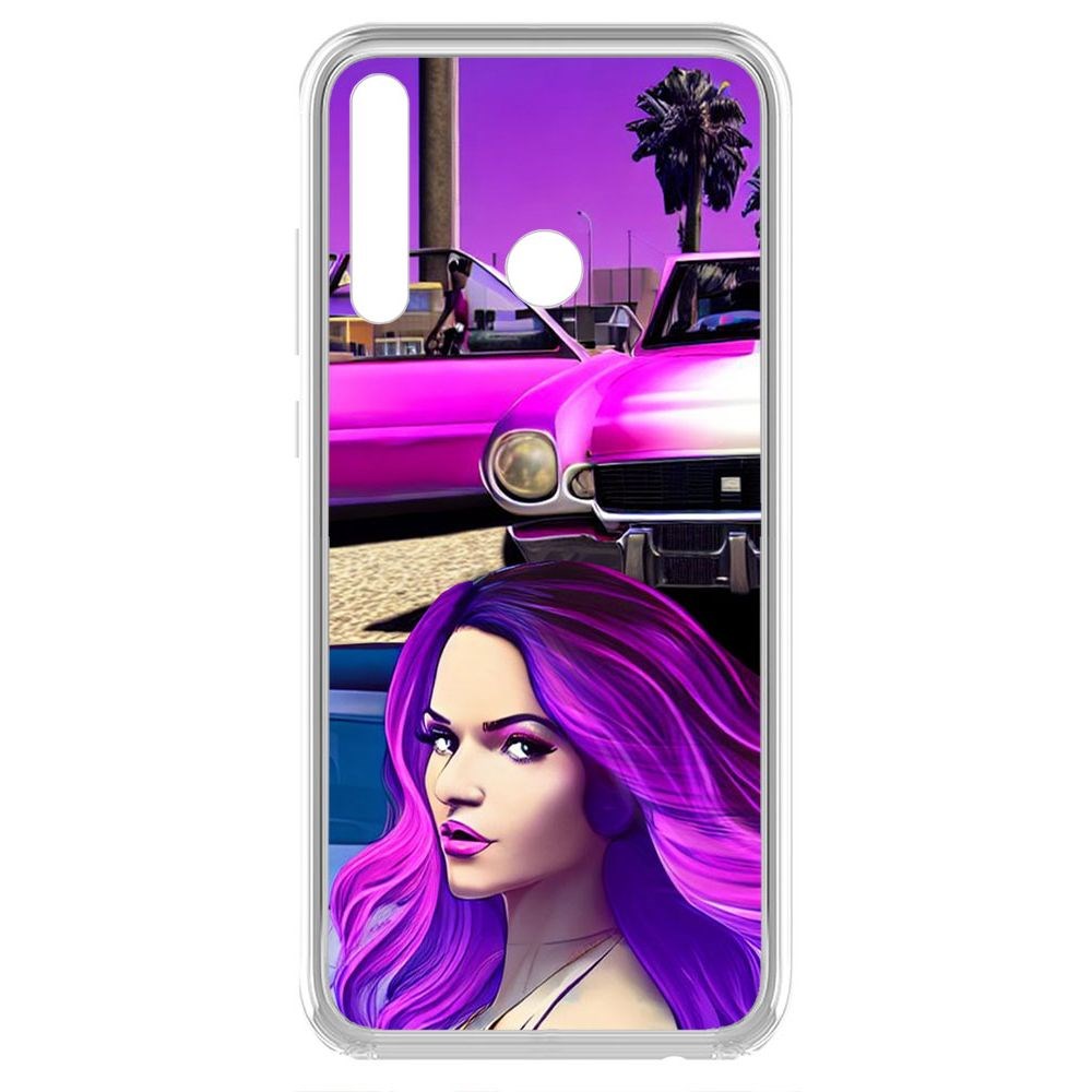 

Чехол-накладка Krutoff Clear Case Жизнь в розовом для Honor 10i