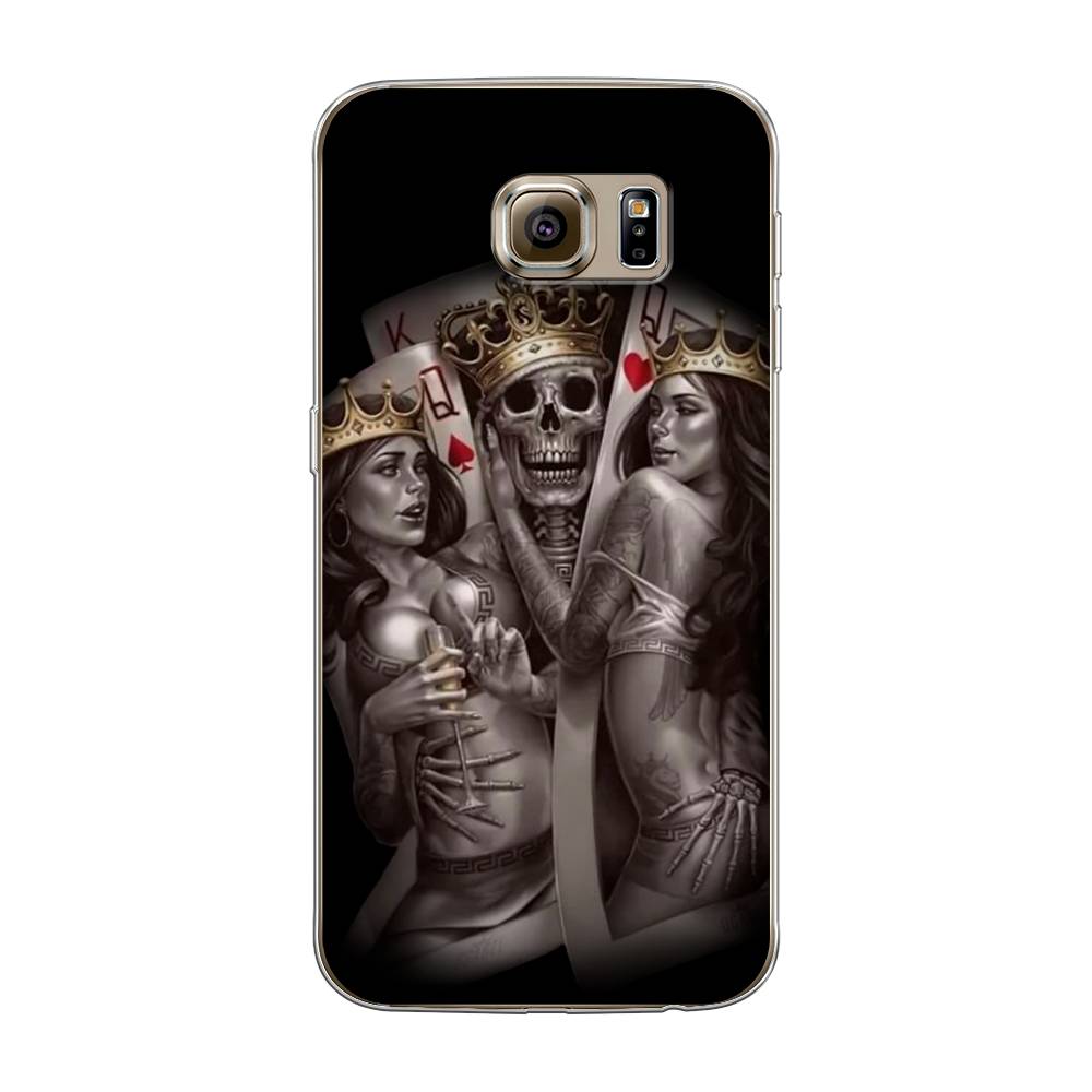 

Чехол на Samsung Galaxy S6 "Карты король и королевы", Серый;желтый, 24350-6