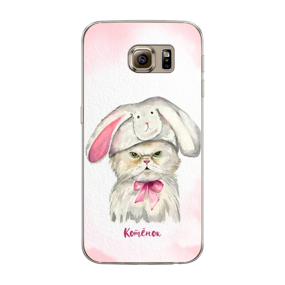 

Чехол на Samsung Galaxy S6 "Мой котёнок", Розовый;серый, 24350-1