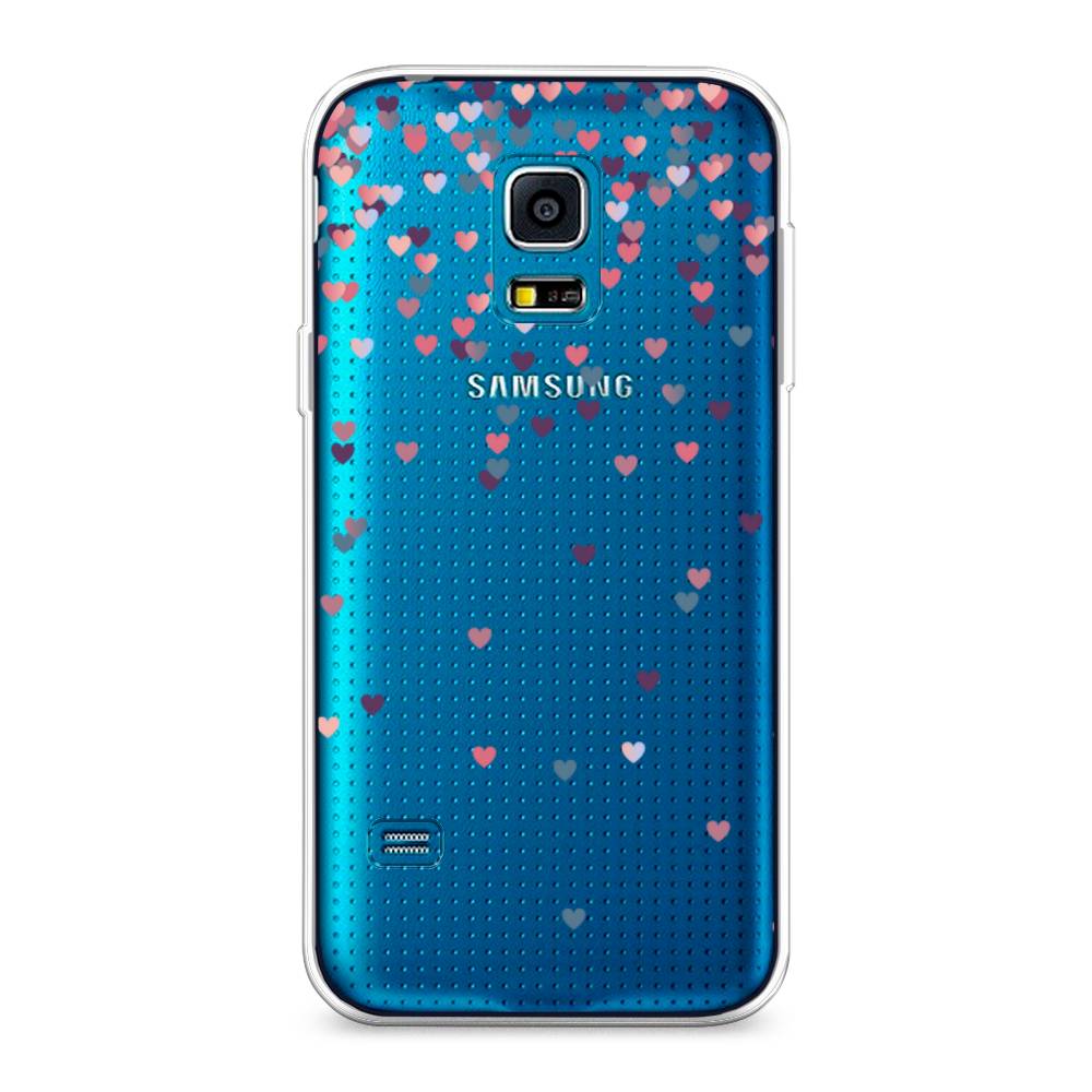 

Чехол на Samsung Galaxy S5 mini "Посыпка сердечки", Розовый;фиолетовый, 24250-3