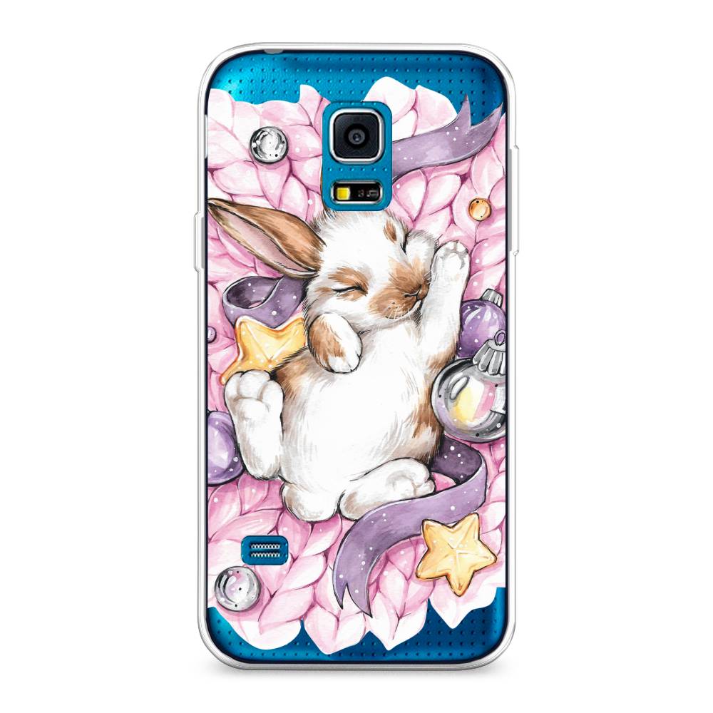 

Чехол на Samsung Galaxy S5 mini "Кролик спит", Розовый;белый, 24250-5