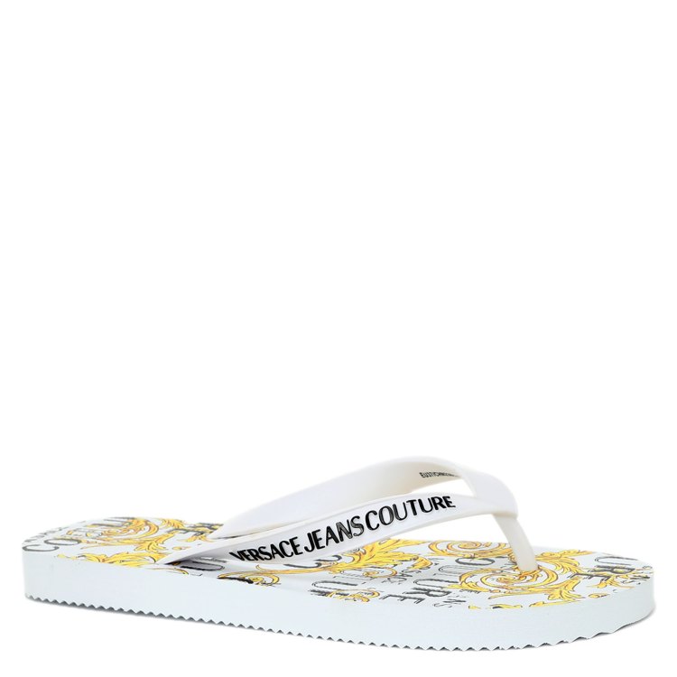 

Шлепанцы женские Versace Jeans Couture 74VA3SQ7 белые 39 EU, Белый, 74VA3SQ7