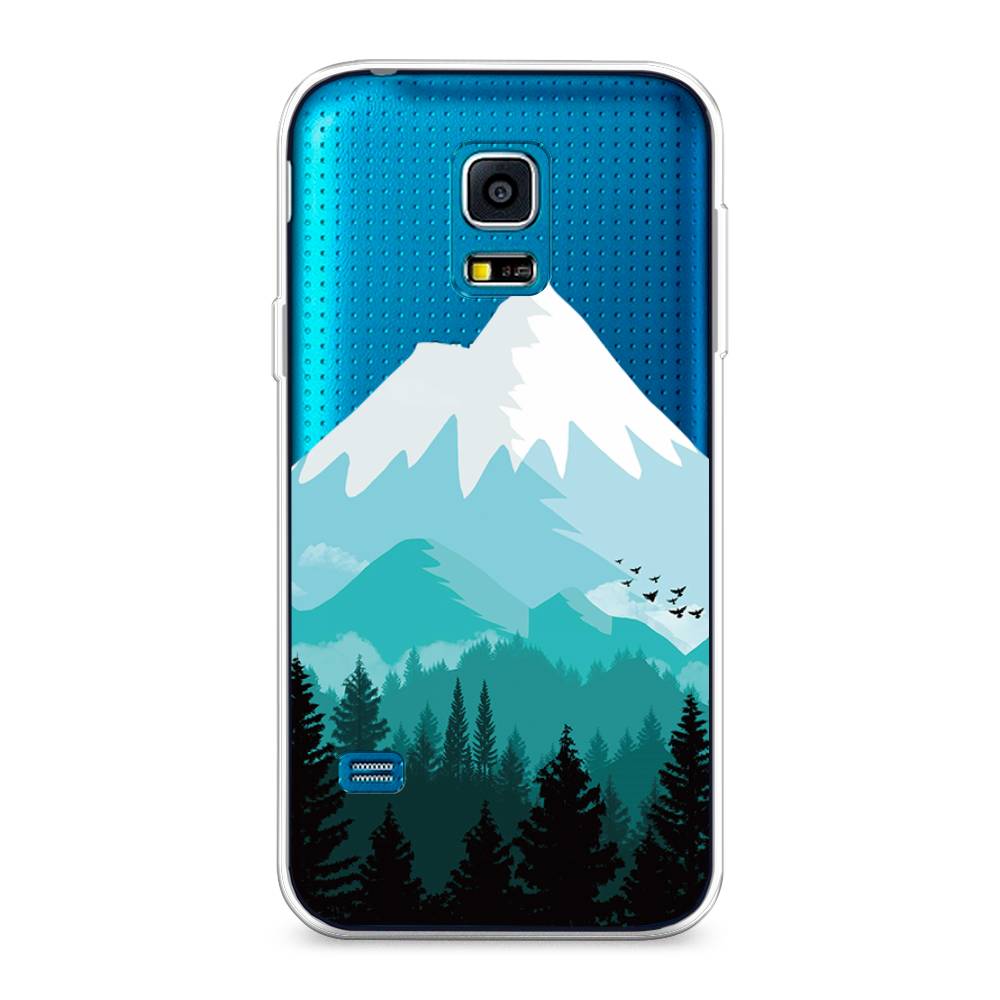 

Чехол на Samsung Galaxy S5 mini "Синяя снежная гора", Белый;голубой, 24250-2