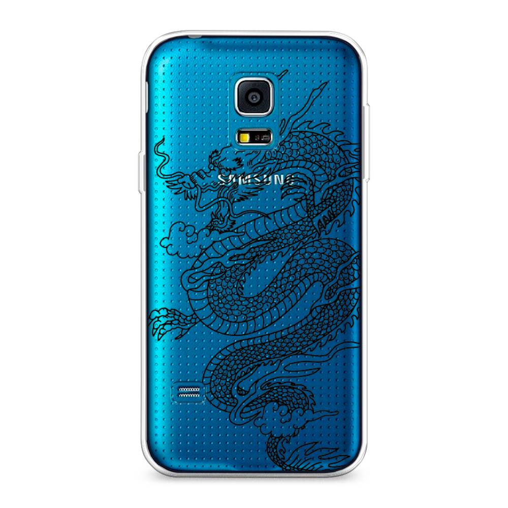 

Чехол на Samsung Galaxy S5 mini "Большой китайский дракон", Черный;серый, 24250-1