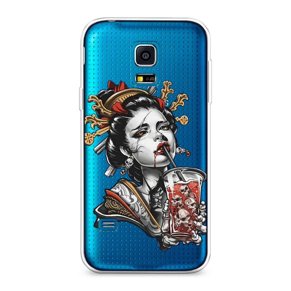 

Чехол на Samsung Galaxy S5 mini "Опасная гейша", Красный;черный;серый, 24250-4