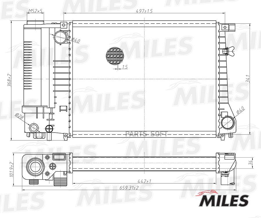 

Радиатор Bmw E30 316/318 M/T 88-92 Miles арт. ACRM126