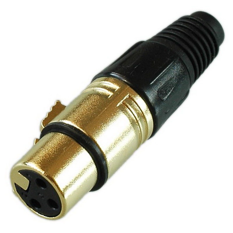 Разъем XLR 3P Pro Legend PL2185, Gold черный