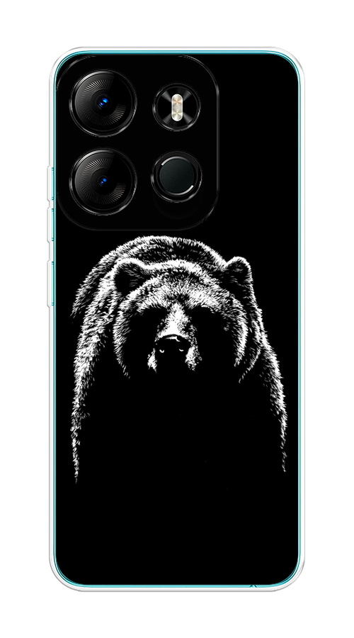 

Чехол на Tecno Spark Go 2023/Pop 7 Pro "Медведь в ночи", Белый;черный, 3103750-1