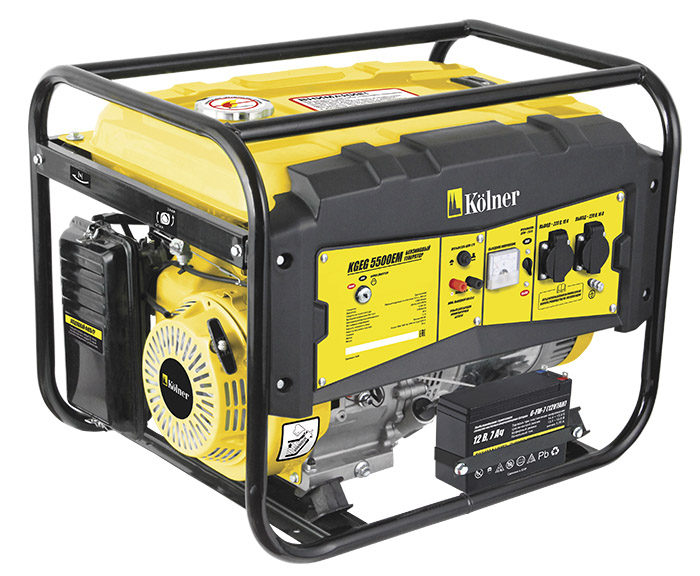 

Бензиновый генератор Kolner КGEG 5500EM, арт. кн5500м