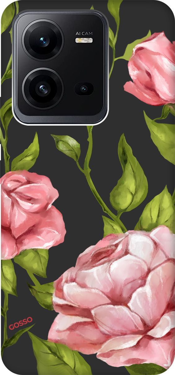 

Чехол на Vivo V25 5G/V25e с 3D принтом "Amazing Roses" черный, Черный;зеленый, 157972