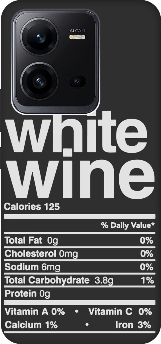 

Чехол на Vivo V25 5G/V25e с 3D принтом "Wine W" черный, Черный;белый, 157972